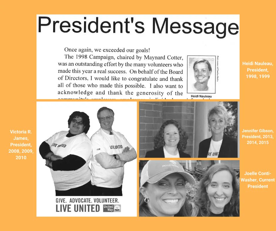 uwayscc's tweet photo. #Shoutout today to all of our women Board Presidents at #UWAYSCC:
-Heidi Nauleau, 1998, 1999
-Victoria R. James, 2008, 2009, 2010
-Jennifer Gibson, 2013, 2014, 2015
-Joelle Conti Washer, Current President
#womenshistorymonth #womeninnonprofits #leadership #ThankYou https://t.co/NnsI2a2sJf