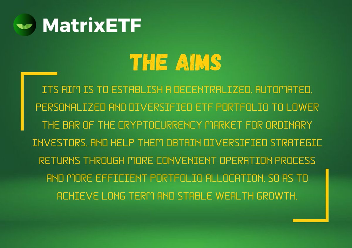 EmadiongE's tweet image. Investing in #MatrixETF will bring you no regrets, but instead more and a stable wealth.
#Mdf #DAOs #Solana