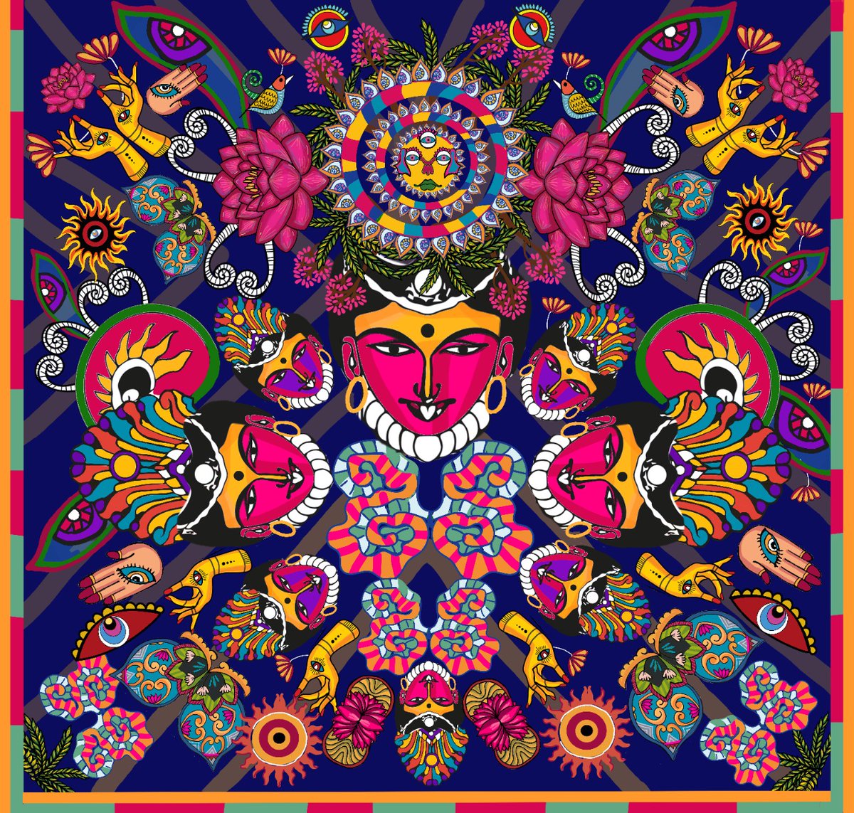 We Women are the products of a highly intelligent and creative supreme being with credibility and performance. 
Adding my new
 Textile print "SUPREME BEING"
<a href="/NFTMalayali/">NFT Malayali</a>
#NFT  #NFTartist  #NFTCommumity #nftart
#fashion  #style
opensea.io/assets/0x495f9…