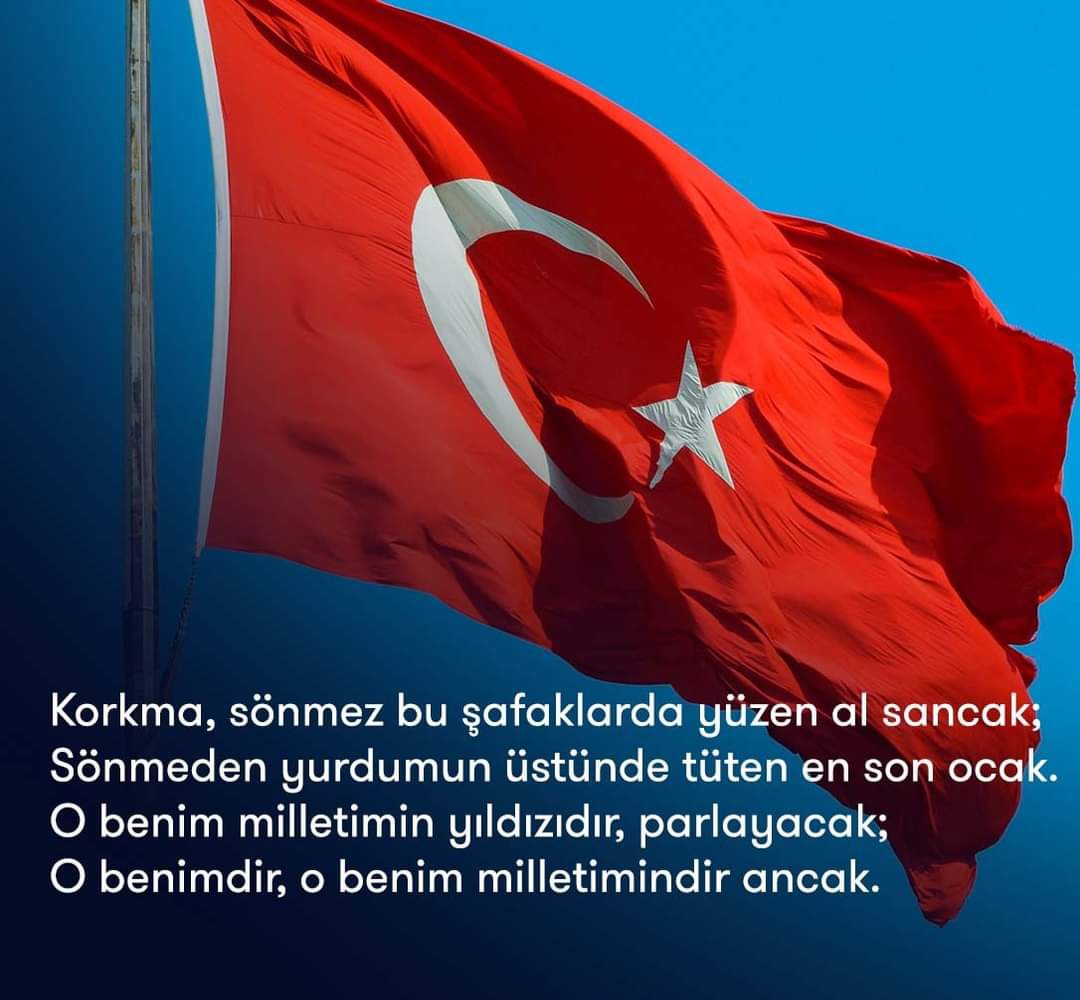 🇹🇷Bağımsızlığımızın sembolü olan İstiklal Marşı'mızın kabulünün 101. yıl dönümünde, başta milli şairimiz Mehmet Akif Ersoy olmak üzere tüm istiklal kahramanlarımızı rahmetle anıyoruz.