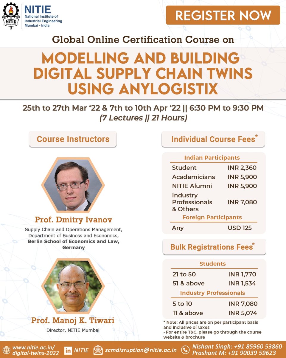 the_cool_pixel's tweet photo. The National Institute of Industrial Engineering, Mumbai has launched the Global Online Certification Course on 'Modelling and Building Digital Supply Chain Twins using anyLogistix' in association with Prof. Dmitry Ivanov https://t.co/6wfRXbjzl8