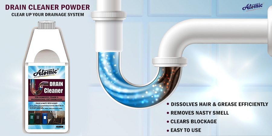 AtomicProducts's tweet photo. Atomic Drain Cleaner Powder cleans all blocked pipe, drain, sink, sewage etc within minutes. It is suitable for all types of sink and drain pipe cleaning and restores complete efficiency.

#atomic #atomicproducts #housecleaningproducts #washingmachine #washingmachines https://t.co/GThaBZC4e3