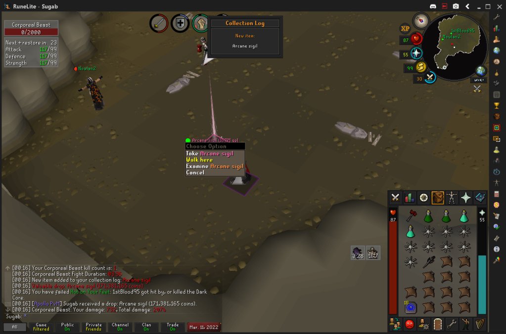 ApolloPvm's tweet photo. Need a boost in RNG?
Our clan member Sugab snagged themselves a 1kc Arcane Sigil!
Join Apollo PvM to experience crazy drops like this one ๐ Links in the replies below! #OSRS #ApolloPvM https://t.co/Dr4JYWs5OR