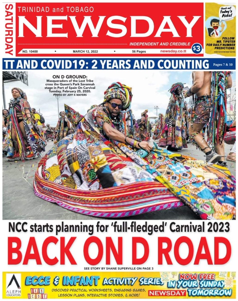 GayelleTV's tweet photo. Good morning neighbours, on the front pages today, Saturday 12th March 2022 in Trinidad and Tobago.  #Headlines #NewspaperHeadlines #SaturdayNews #weekendnews #trinidadandtobago https://t.co/7rst4iA5Yn