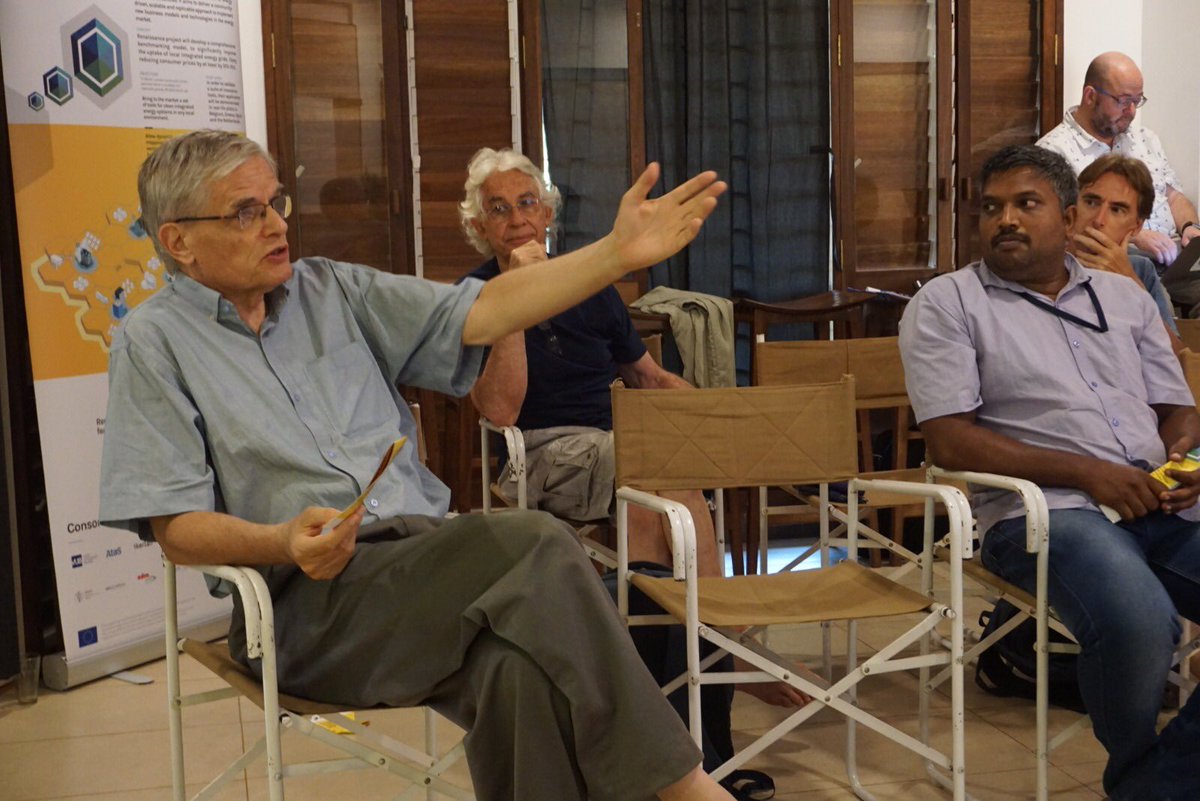H2020_Ren's tweet photo. During our #MAMCA workshop today in Auroville we could hear the different views of a #community already committed to efficiency. Due to the specific context, grid stability and service+maintenance support are paramount for a viable deployment of a local #renewableenergy system https://t.co/lYhW7a8gr4