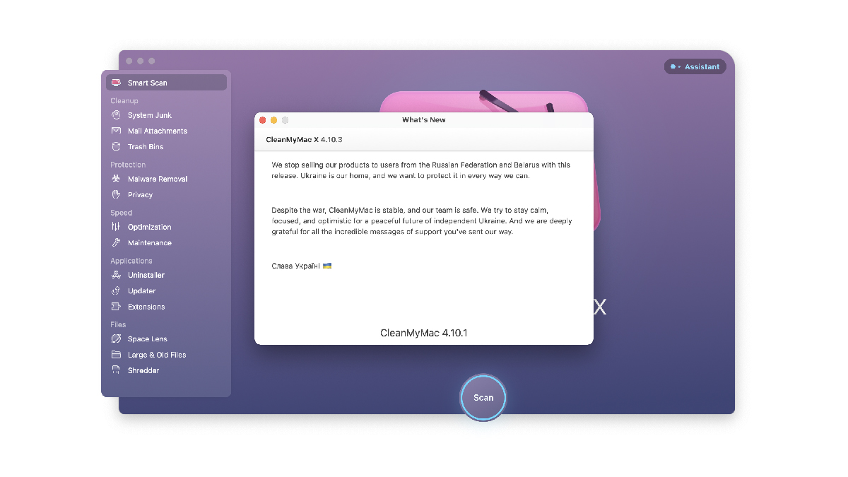 SixOneCreative's tweet image. Nice touch. Stay strong. @cleanmymac