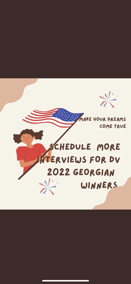 Natia36624331's tweet photo. #moreinterviewsforGeorgianwinners #DV2022 @usingeo @TravelGov @StateDept @POTUS @diversity_visa https://t.co/CSEZZUvlcn