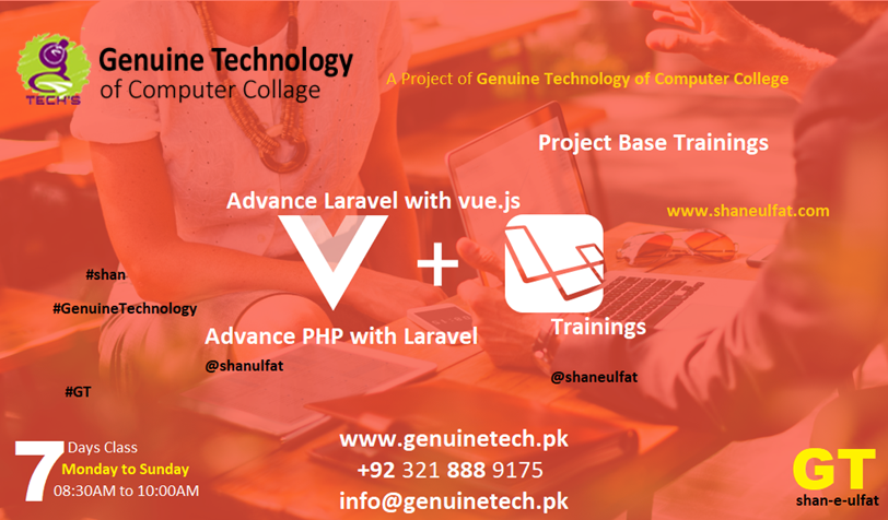shaneulfat's tweet photo. Laravel with Vue.js Training Short Course
0321 8889175 direct #WhatsApp chat
.
#development #laravel #php #html #css #javascript #hosting #domain #students #student #collage #university #shortcourse #webdevelopment #website #webdeveloper #developer #VueJS #Vue #JS #genuinetech https://t.co/BNkUYR6Xw4
