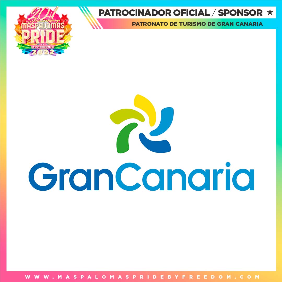 PATRONATO DE TURISMO DE GRAN CANARIA <a href="/GranCanariaTur/">Gran Canaria Turismo</a> 
Official Sponsor | Patrocinador Oficial de Maspalomas Pride by Freedom 2022
❤️🧡💛💚💙💜
