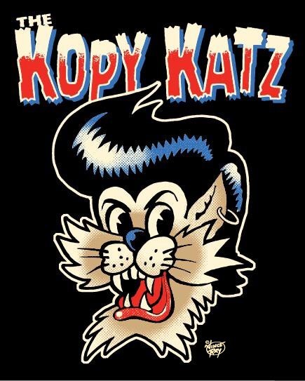 TheKopyKatz's tweet photo. BIG NEWS: Our fantastic new Kopy Katz band logo has been designed by VINCE RAY, rock n roll artist, musician and total legend. We love it! Cheers Vince. https://t.co/7fJQ3TYZEo
#vinceray #rockabilly #rocknroll #retro #neorockabilly https://t.co/HPIaAzeKzh