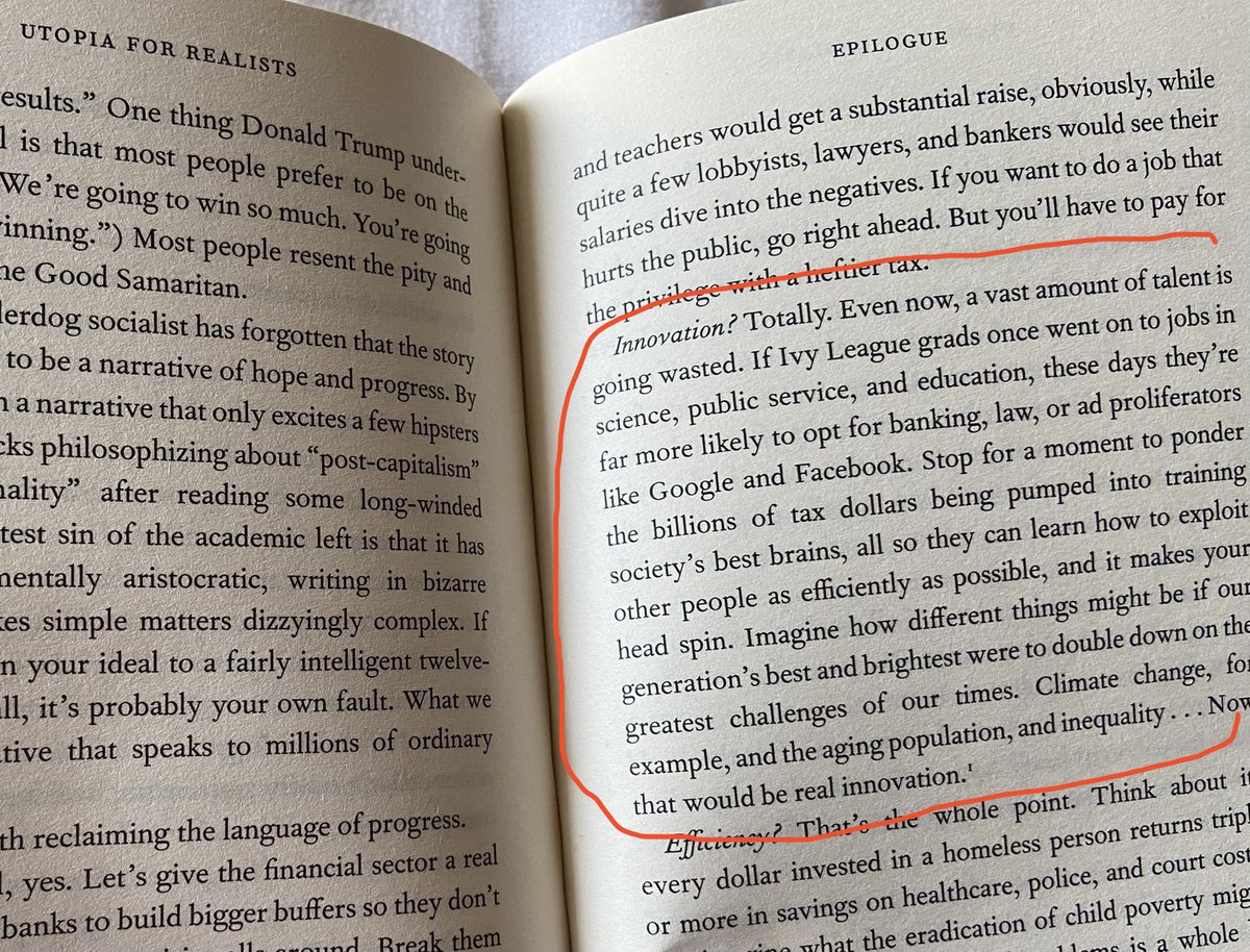SmeetaBasak's tweet photo. Such a brilliant book #UtopiaForRealists A lot of us spend our productive years doing jobs we don’t find any meaning in and @rcbregman brings out the point so beautifully! Hope we all get the courage to be the “unrealistic lunatics” that he calls for. #ikigai https://t.co/tC4LMwAqyr
