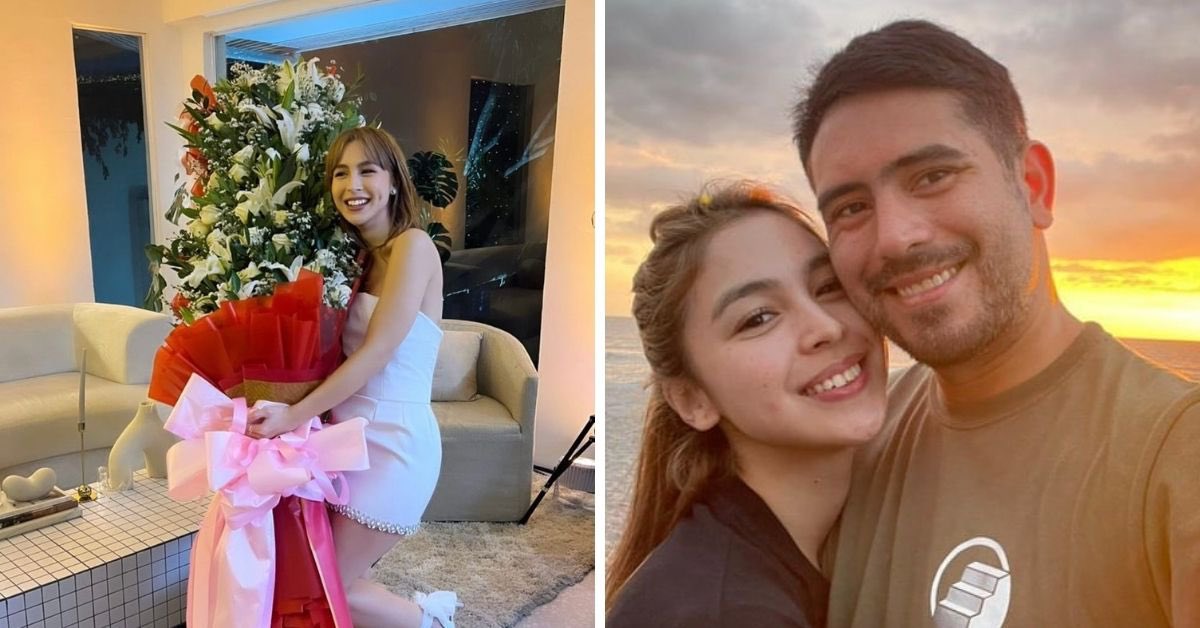 latest_chika's tweet photo. Julia Barreto receives giant flower bouquet from Gerald Anderson on her birthday https://t.co/odMm0nxRxi #JuRald #juliabarretto #geraldanderson https://t.co/mbxrPwJI6C
