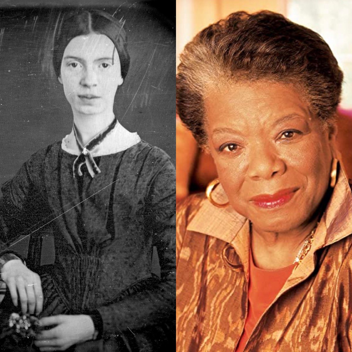 HerstoryR's tweet photo. Women’s HERstory Question of the Day 
Who’s writing a poem about you? 
Maya Angelou
Emily Dickinson https://t.co/5Cgf0HTKQ1