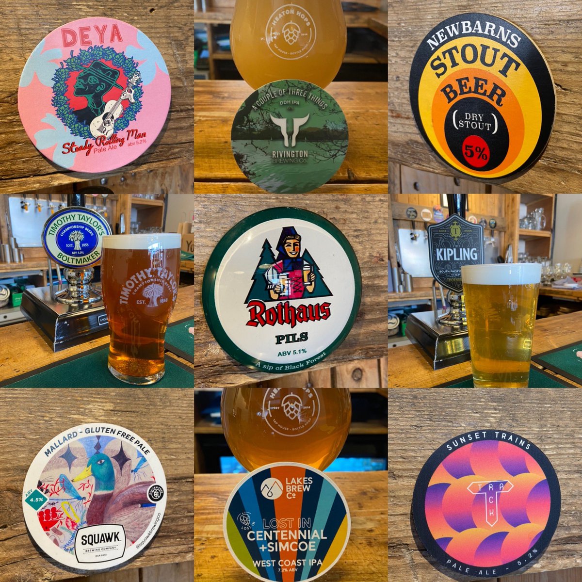 Todays Cask &amp; Keg list is so so good
Cask <a href="/thornbridge/">Thornbridge Brewery</a> Kipling <a href="/TimothyTaylors/">Timothy Taylor's Brewery</a> Boltmaker 
Keg <a href="/rivingtonbrewco/">Rivington Brewing Co</a> <a href="/NewbarnsBrewery/">Newbarns Brewery</a> <a href="/deyabrewery/">DEYA</a> <a href="/BlackForestBeer/">Black Forest Beers</a> <a href="/SQUAWKBrewingCo/">SQUAWK BREWING CO</a> <a href="/lakesbrewco/">Lakes Brew Co</a> @trackbrewco + PIES 🥧 from <a href="/Littlewoods_HC/">Littlewoods Butchers</a>
