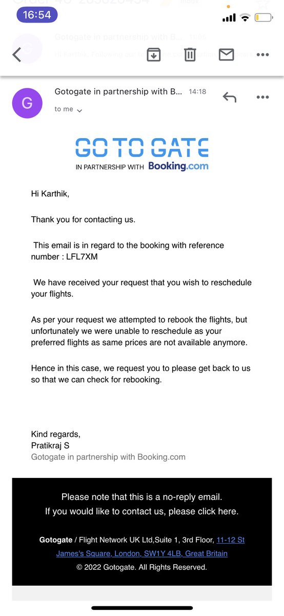 karthiksanjay's tweet image. So unprofessional of @bookingcom to mislead travelers. Opted @airindia flight reschedule option upfront and paid flight fare difference booking.com is still unsure of ticket confirmation and suggested to cancel the ticket instead. Having a nightmare experience.#fraud