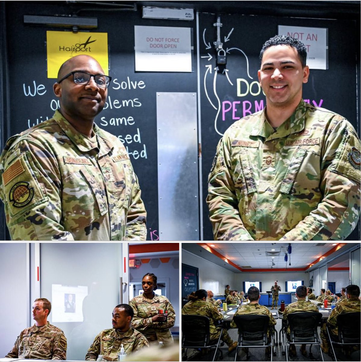 AFSAchapter211's tweet photo. 305th AMW innovation strikes again! Senior enlisted leaders came together this week to hold the Airpower Leadership Academy. The course is designed using the Enlisted Force Development Action Plan as a framework, empowering NCOs

https://t.co/Sb6WgJzqov https://t.co/GzCIQ6hsQ5