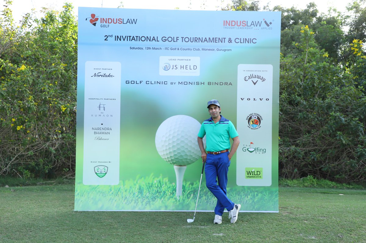 IndusLaw's tweet photo. It is always important to take the first step, to learn any game! The #GolfClinic has begun! Our invitees learn the tricks of the game, &amp; experience being a golfer, from #GolfExpert @MONISHBINDRA #IGPN.
#JSHeld @noritakeindia #TheKumaon #NarendraBhawan @volvocarsin @CallawayGolf https://t.co/JHlNsq8z7Z