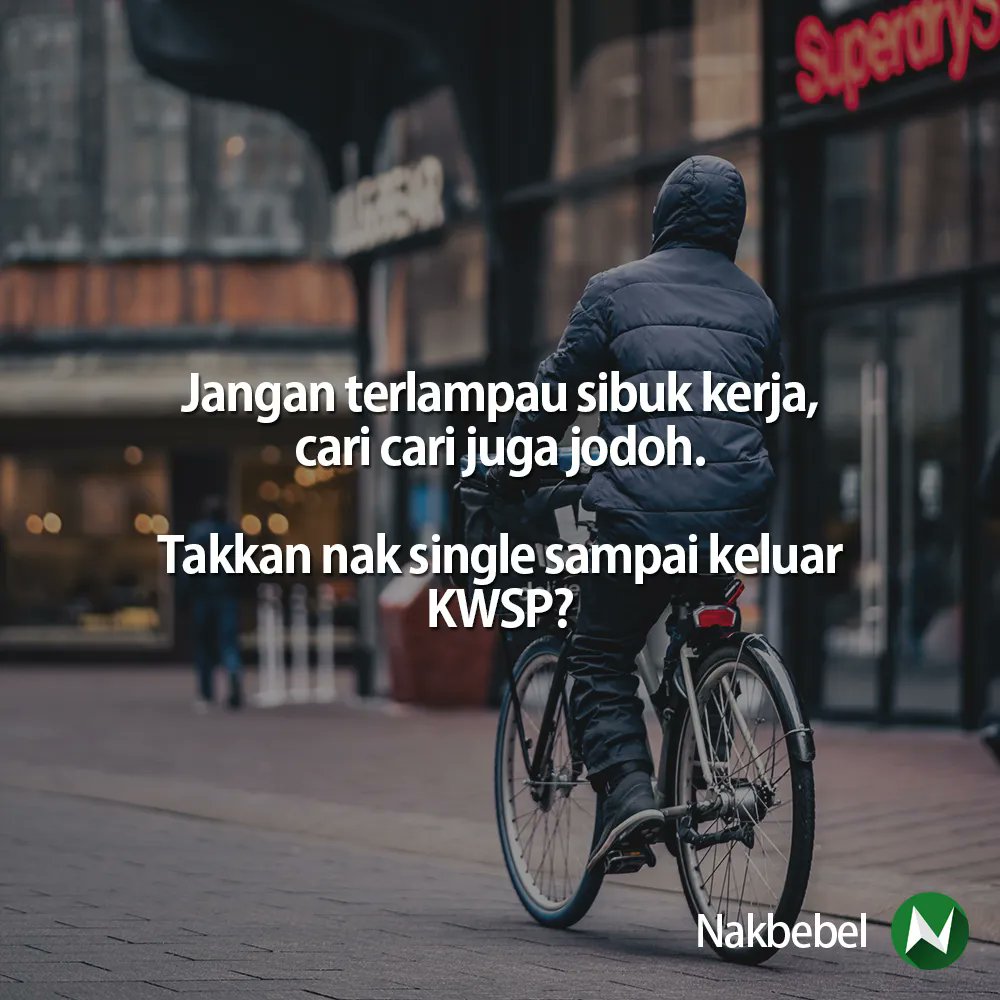 nakbebel's tweet photo. Takde jodoh jatuh berguling dekat kaki kau  | Follow @santapanhidup untuk quote-quote kehidupan https://t.co/xf1mtEYMpf