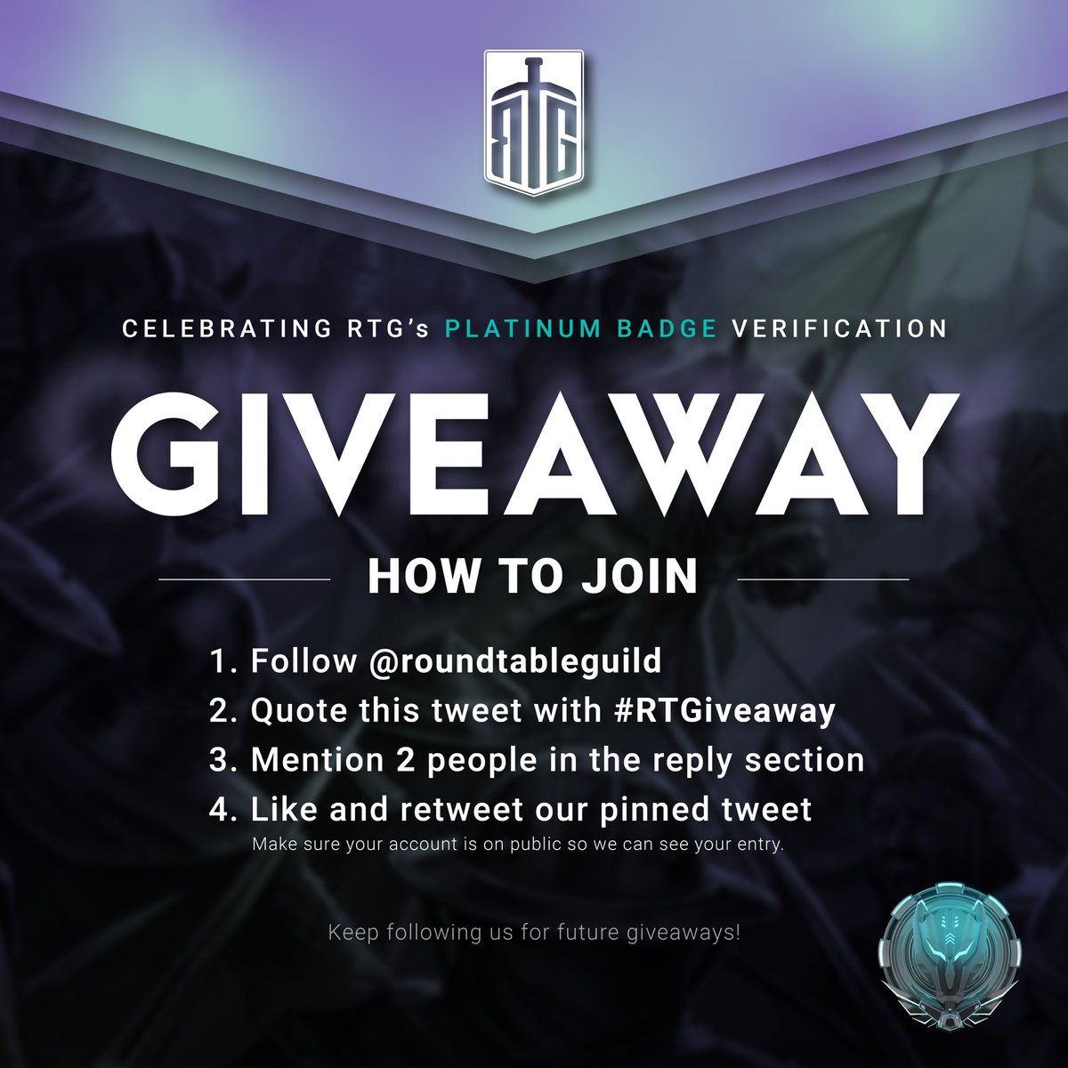 roundtableguild's tweet photo. Join the #RTGiveaway and get a chance to get a temporary scholarship with 15% or 30% share profit or win 500 vigorus ($VIS). LFG! 🚀🔥

Drop your entry now and follow the steps below👇🏻 

Note: ONE entry PER person only. Entries will be accepted until Monday, March 14 at 9PM.

2/2 https://t.co/9JIUHANmMD