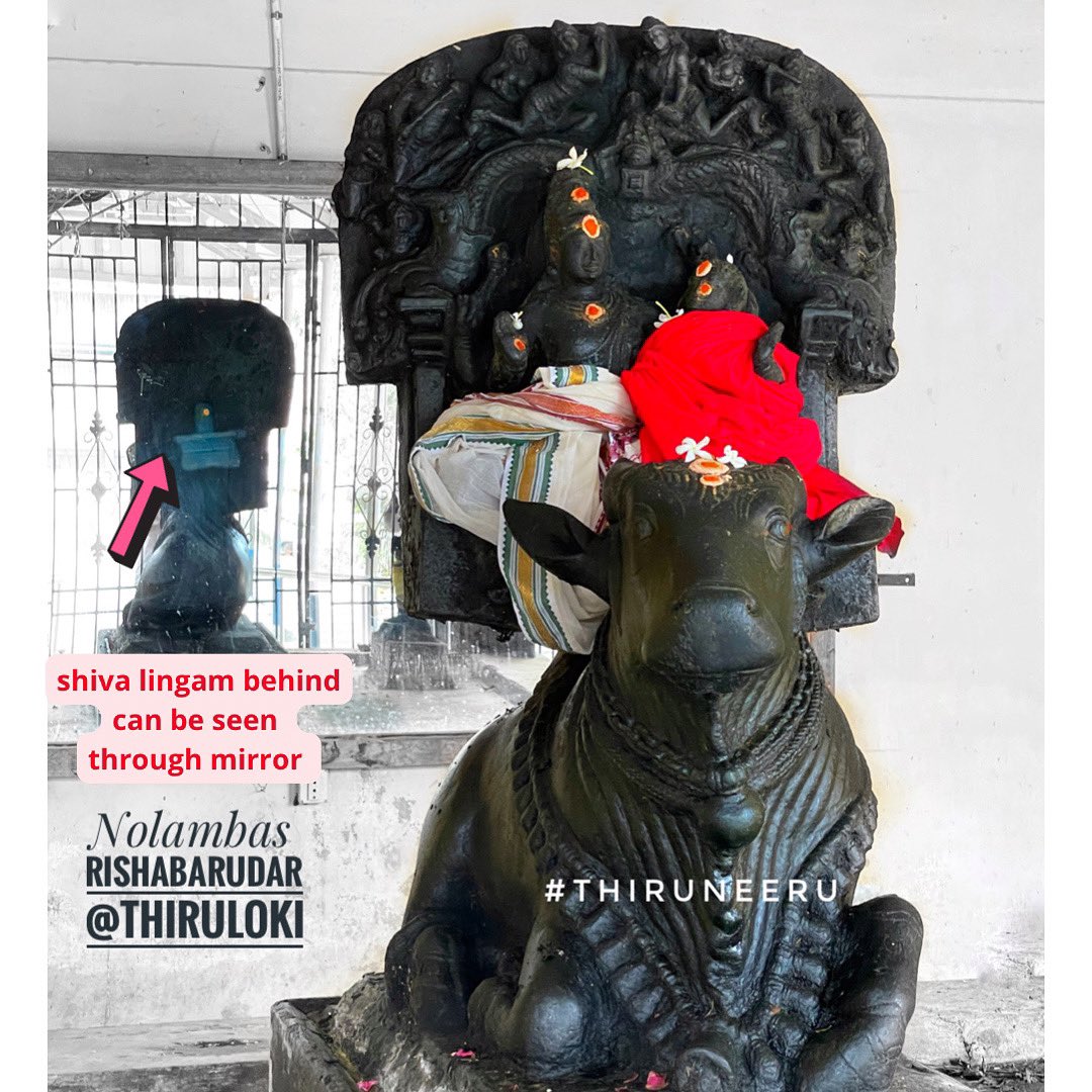 thiru_neeru's tweet photo. Rare and Unique Sculpture 

Rishabharudar ( Lord Shiva and Goddess Parvathi seated on Rishaba Vahanam) - Unique designed Panel above Nandi has Shiva Lingam behind and can be seen through the mirror. 
#திருநீறு #thiruneeru 

@LostTemple7 https://t.co/AwppYiTfsE