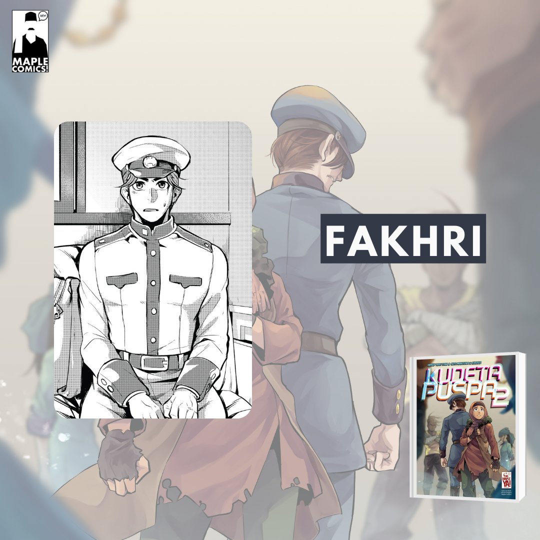 komikmaple's tweet photo. Fakhri adalah askar muda berpangkat leftenan dalam ketenteraan Mahajaya.
Berfikiran naif, namun berjiwa besar
mahu membebaskan Lamshar dari cengkaman Mahajaya.
#kudetapuspa #kudetapuspa2 #komikmaple #maplecomics #hasifrayyan https://t.co/Rmq9gFGcxk