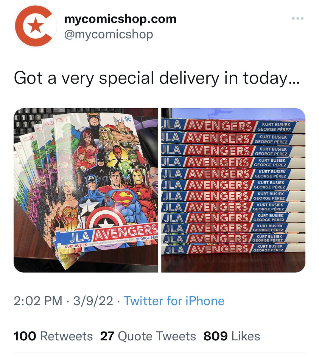 phantomattic's tweet photo. @TheGlenClark Not at all likely this person has 12 copies. That’s the same photo from MyComicShop. So, they’re trolling at best or being openly fraudulent at worst. https://t.co/Ly3MAXG64k