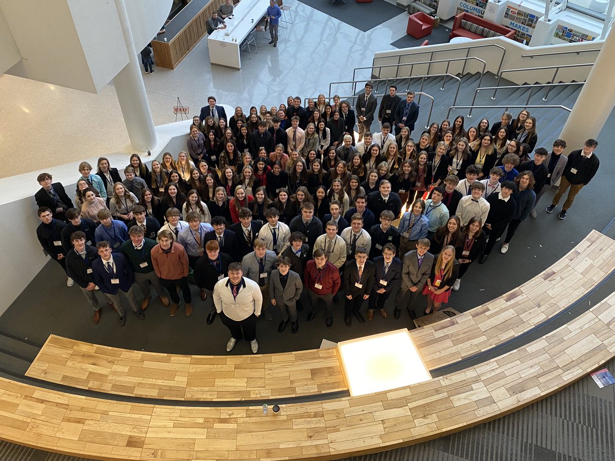 HarrisonWildcat's tweet image. DECA students are up bright and early for the Mini Awards ceremony.  After presenting in the preliminary rounds yesterday, students will find out this morning if they will advance to State Finals competition tonight.