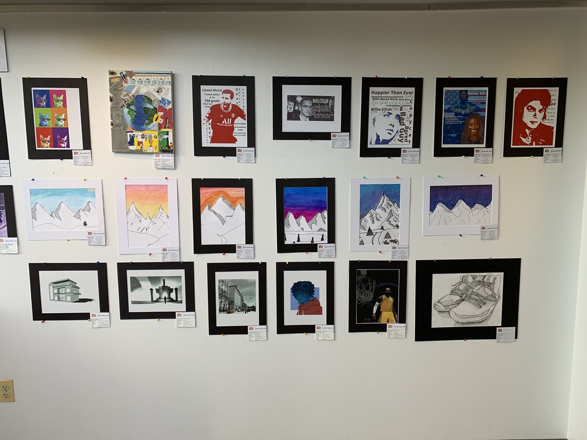 BwilsonVPA's tweet photo. Excited to be back in action! Brings a smile to my face to see our amazing student artwork on display at the 2022 Middlesex Teen Arts Festival. #ArtsEdNow #MarchForward #ArtsInOurSchoolsMonth https://t.co/DpUJKsy97P