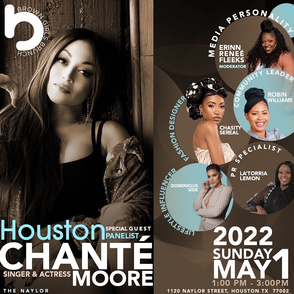 #Houstontexas #Browngirlsbrunch will be happening May 1st with special guest, @IAmChanteMoore!! Go grab your tickets at browngirlbrunchseries.com! #brunch #girlfriendsbrunch #bruncwithfriends #houstonevents #texasevents #houstonbrunch