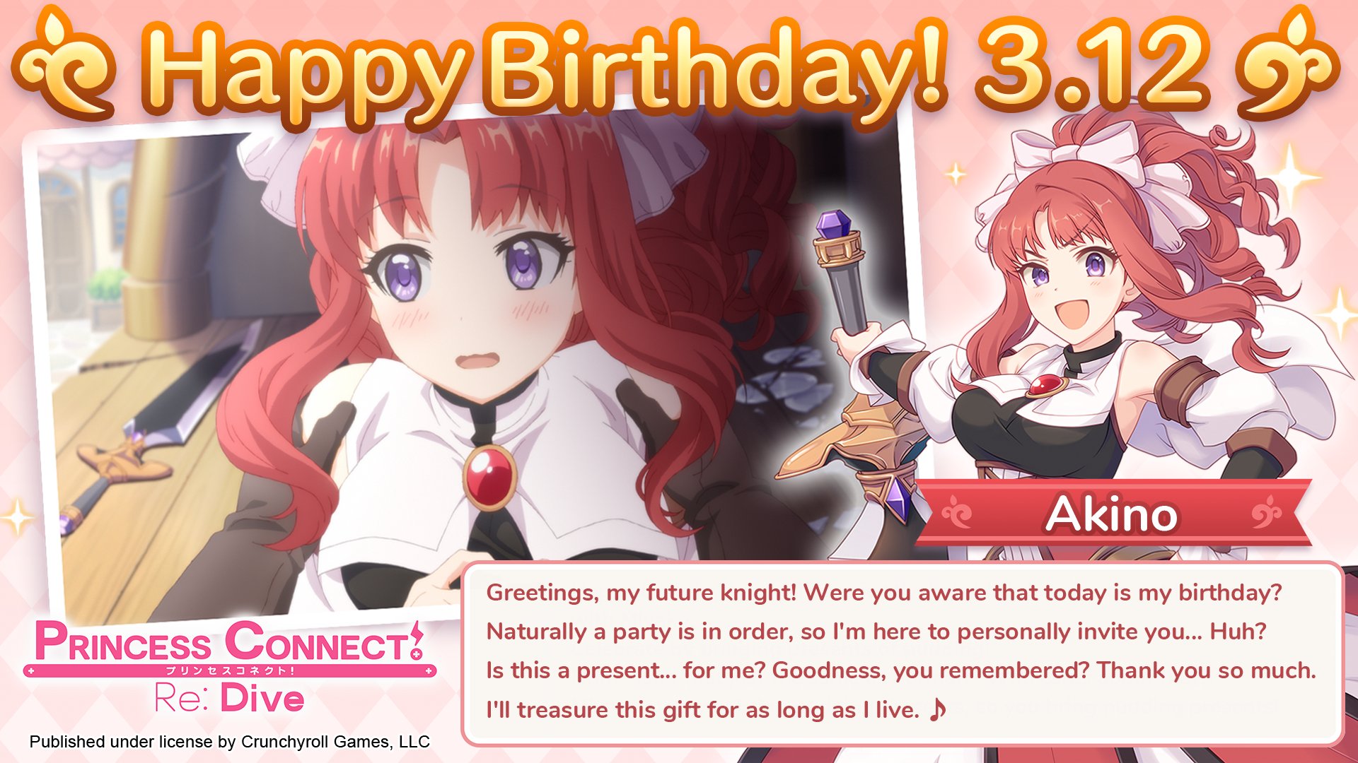 Princess Connect! Re Dive on Twitter "Happy Birthday to Akino!! Let's