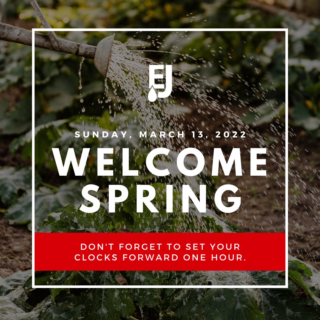 Who's ready for Spring? ☀️ Just a friendly reminder that Daylight Savings Time begins tomorrow,  we welcome the new season by turning our clocks ahead 1 hour. #SpringForward