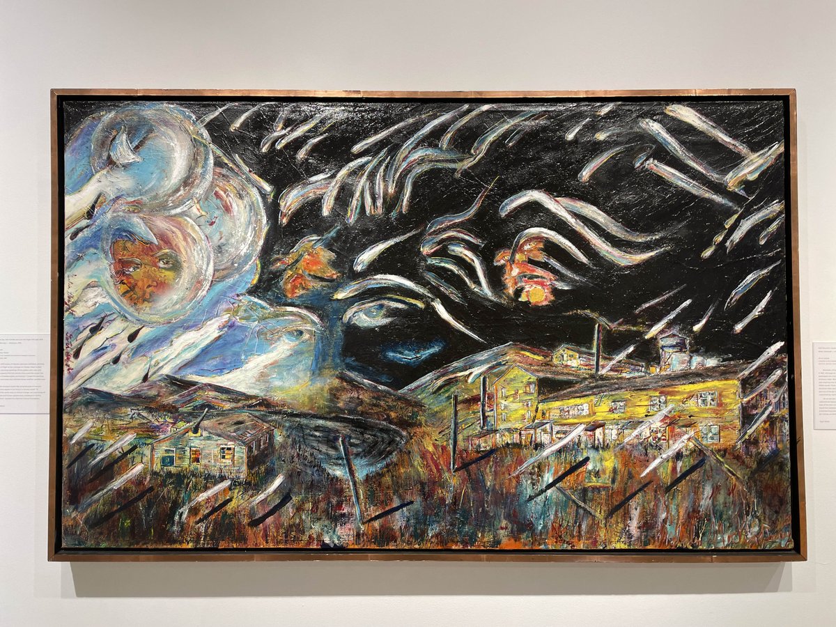 CAM_of_NU's tweet photo. #CurrentlyOnDisplay in the Losing Eden student curated exhibition at the #CAM! The show closes March 27 so stop in soon!
:
Saturdays, 11am-5pm
Sundays, 1-5pm
Free admission
:
The Whole Day Will Tumble
Malcolm Bonney, 1953
oil on canvas
Collection of CAM
Gift of artist, 1989 https://t.co/8qFimqzhty