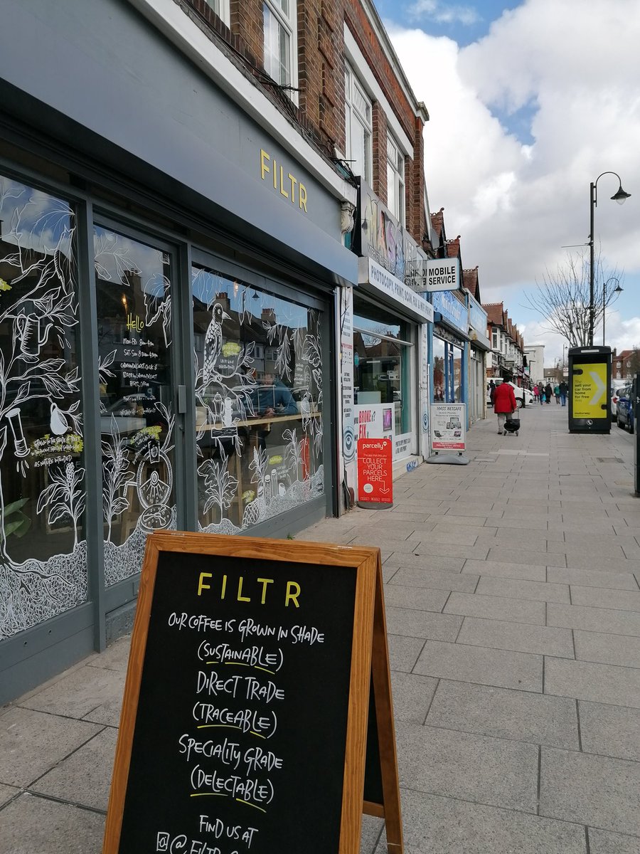 thomasbowell's tweet photo. Good catch up with my sister Emma this morning - and what better place to do it than the recently-opened Filtr on Lower Addiscombe Road. Fantastic latte, really friendly staff &amp; nice decor. Small, quirky businesses bring such character to neighbourhoods like this!😀☕ @em_bowell https://t.co/IGfiuAcWsf