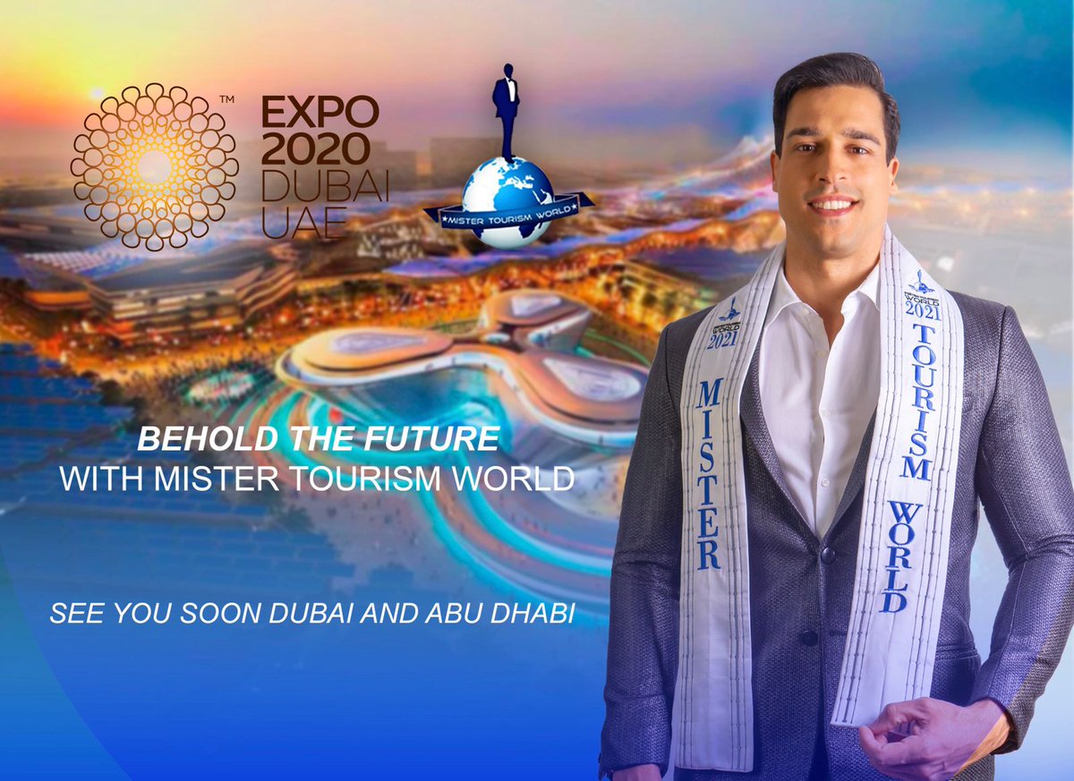 HELLO DUBAI EXPO!  The event is not complete without the appearance of Mister Tourism World. @expo2020dubai <a href="/visitdubai/">Visit Dubai</a>  @dubaitourism  #TourismAmbassador #MisterTourismWorld
