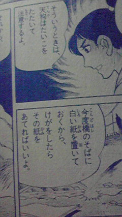 天狗の紙のやつ、みたことあるほうは能登半島のほうのはなしか 