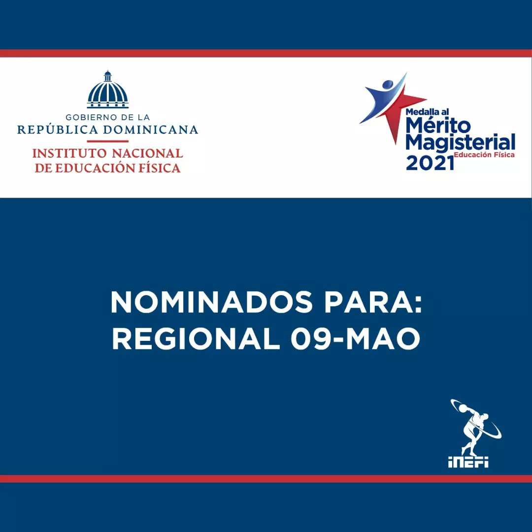 inefirdoficial's tweet photo. Seguimos con los nominados a la "Medalla al Merito Magisterial en Educación Física 2021". Regional 09 Mao. 

Un reconocimiento a la trayectoria de los profesores que se han destacado durante toda su carrera profesional.

#MeritoMagisterial2021 https://t.co/6fJ7E0HnHx