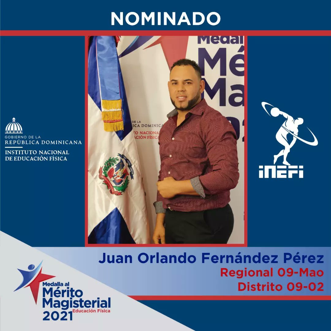 inefirdoficial's tweet photo. Seguimos con los nominados a la "Medalla al Merito Magisterial en Educación Física 2021". Regional 09 Mao. 

Un reconocimiento a la trayectoria de los profesores que se han destacado durante toda su carrera profesional.

#MeritoMagisterial2021 https://t.co/6fJ7E0HnHx