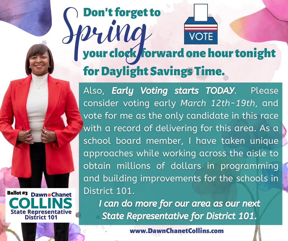DDCollins76's tweet photo. #DawnforStateRep #WeKnowDawn #WeLoveDawn #EarlyVote https://t.co/8EUAHrWspx