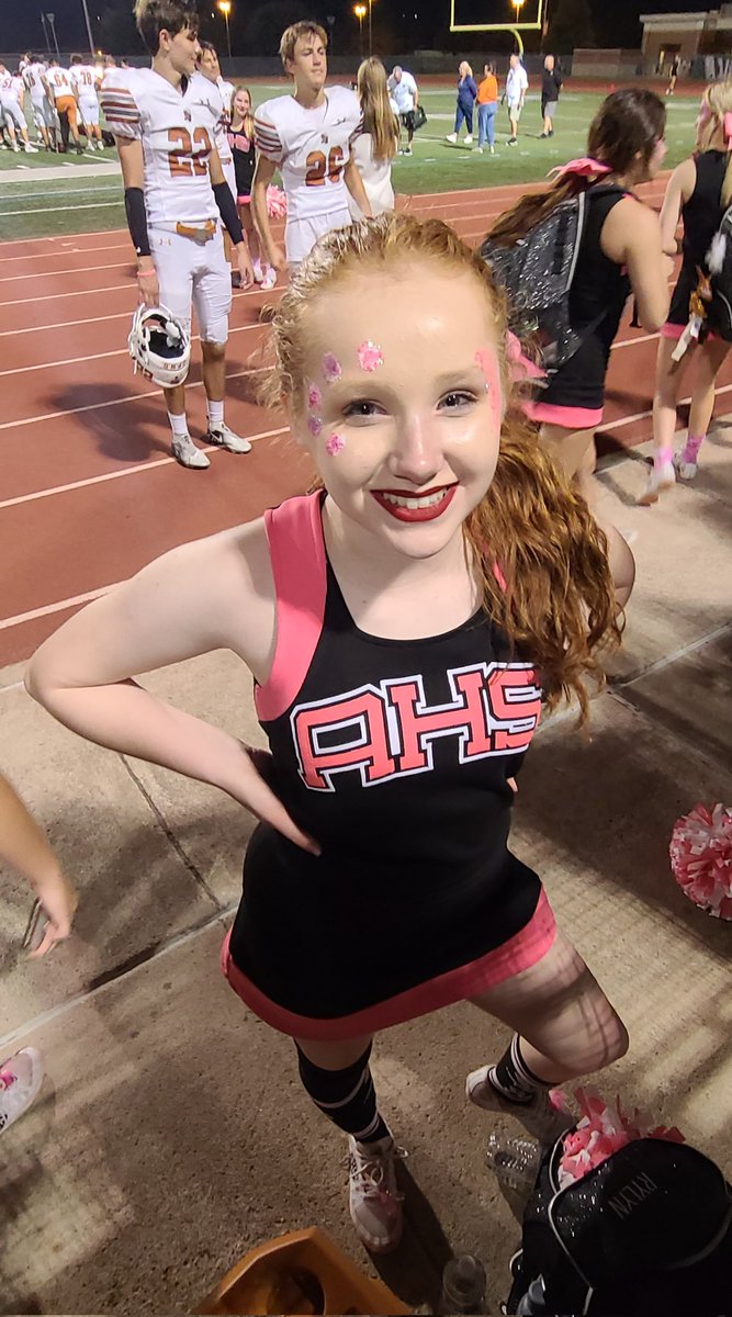 TaraLEHobbs's tweet photo. So VERY PROUD of this girl - her hard work and dedication to her sport! 🧡🖤 We have a RETURNING LETTERMAN in the house for her upcoming sophomore year!!
#redhairbigbow #varsitycheeryear2 #psalm46_5 https://t.co/QDTBHeU3kA