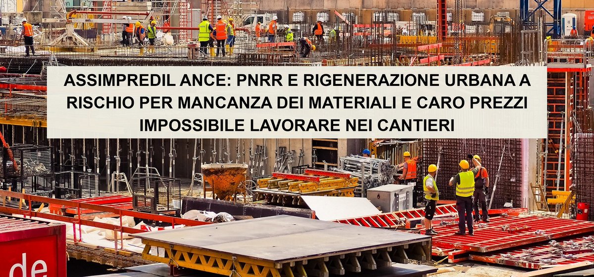 #ComunicatoStampa #caromateriali
Regina De Albertis “Situazione fuori controllo per le opere in corso e gli interventi in costruzione. Costi alle stelle, produzioni rallentate e materie prime irreperibili. Così sono a rischio #PNRR e rigenerazione urbana”
bit.ly/3CJHNib