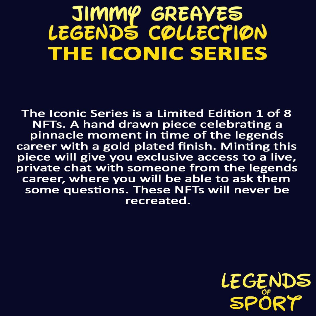 legendsof_sport's tweet photo. We are live!! Only 8 Iconic Series available. #NFT #memorabilia for @England greatest goalscorer. Never to be recreated. Holders will get access to live private chat with #ChelseaFC legend Ron Harris. Mint (buy) now - https://t.co/RJkuVfCuPp #NFTCollection #football https://t.co/AcQgCKtvaP