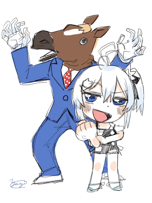 🐬🐴
#SiroArt #ばあちゃる 