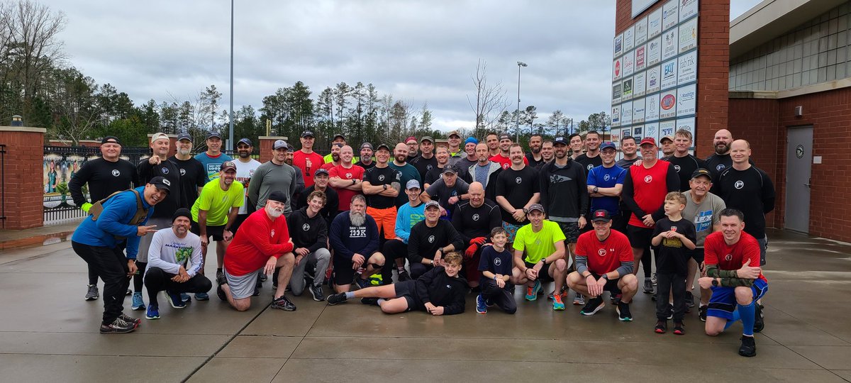 F3LexSC's tweet photo. 54 pax come out into the rain and wind to help celebrate 8 years of @F3Nation being in Lexington, SC. What a difference this group of men has made in this community, and continues to make. Let's go and let's grow!

#Devo: Proverbs 11:14 Continue to lead

#F3Counts #FearlessAction https://t.co/vAjkojtlm0