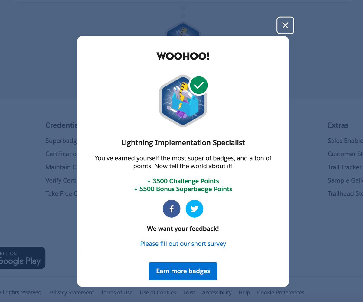 sfdcsheeba's tweet photo. Have been wanting to get this super badge, and now I have it ! One of the best ones I have done. #lightning #lightningimplementation #Salesforce #superbadge https://t.co/BZP1Tf4sHi