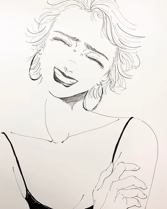 ハンドドローイング作品 最終第6弾💋
明日まで公開しています☺️

タイトル: ありがとう

感謝を込めて笑顔を描きました😊
『泣きたいくらい嬉しくて笑う』感じを描きたかった✨
たくさんの「ありがとう」が、
応援して支えてくださった皆さまの心に届きますように😌✨
#絵描きさんと繋がりたい
#個展 