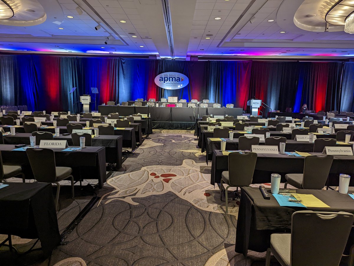 jrcdpm's tweet photo. Getting ready for the first in person APMA House of Delegates since 2019. https://t.co/SVCi5CSwCN