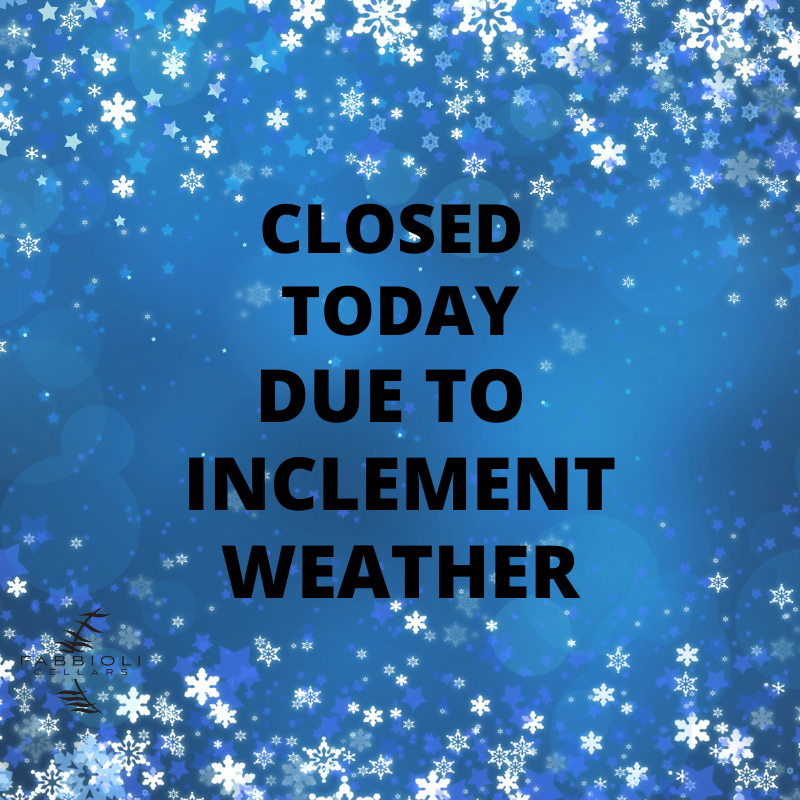 FabbioliWines's tweet photo. Due to the Inclement Weather, we are CLOSED today Saturday 3/12/22. ❄️🥶🧊 Please watch our feed for opening and closing updates. Stay safe out there! https://t.co/ba2CWd4qku
