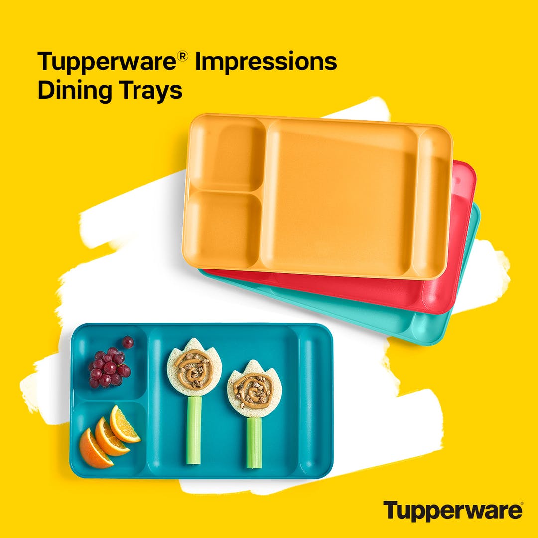 loriwhipp's tweet photo. Tupperware® Impressions Dining Trays - Includes set of four trays for snack time, outdoors, on the go, even kids’ crafts! https://t.co/ZxZir1TblX