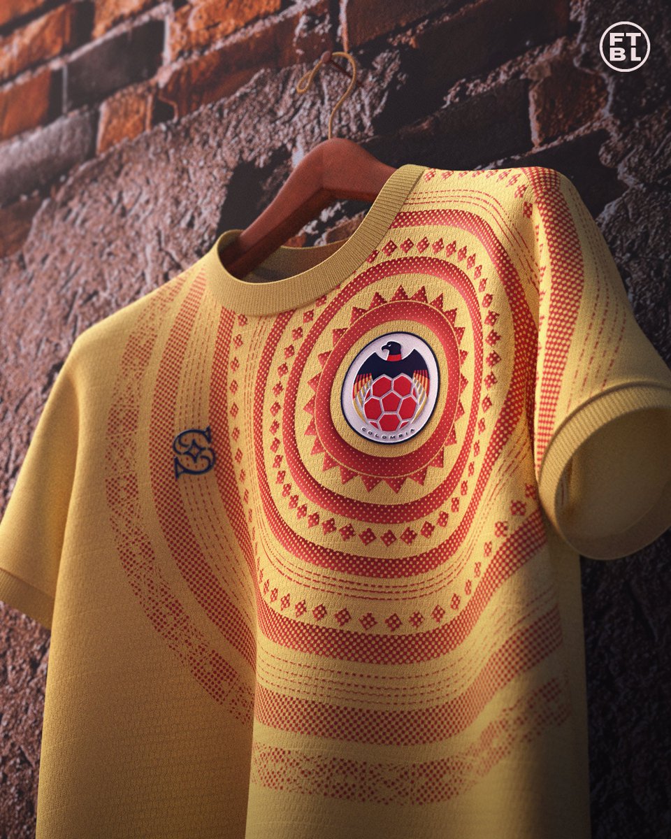soccept's tweet photo. ¡VAMOS COLOMBIA! 💛💙❤️

Finally in collaboration with @ftblofficial, I present this concept for Colombia from which I do not intend to profit in any way. Inspired by the design of the Vueltiao Hat, symbol of the nation. The union between football and tradition reimagined. https://t.co/WUFfBSaEf3