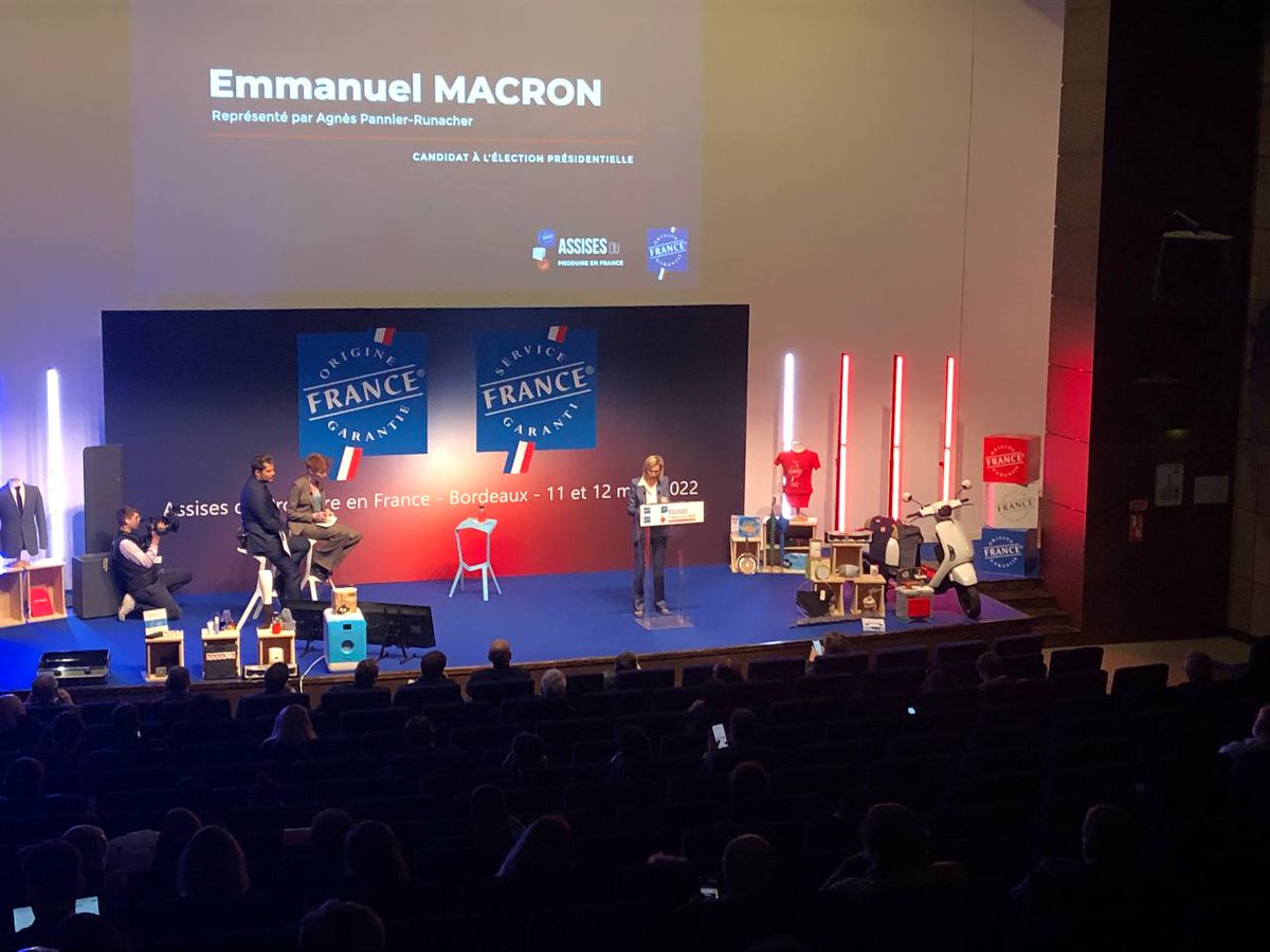 J'ai porté la voix d’Emmanuel Macron au Grand Oral de l'Élysée des "Assises du Produire en France" à Bordeaux : depuis 2017, nous réindustrialisons la France et nous continuerons à porter l’ambition du #FabriquéEnFrance.
#AvecVous #APEF2022